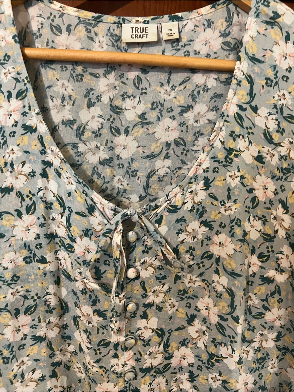 ⭐️Clearance True Craft Floral Tiered Babydoll Dress Cottagecore Boho Mini Dress - Picture 4 of 7